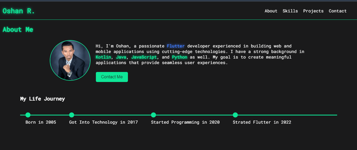 Portfolio Website V1 — screenshot 1
