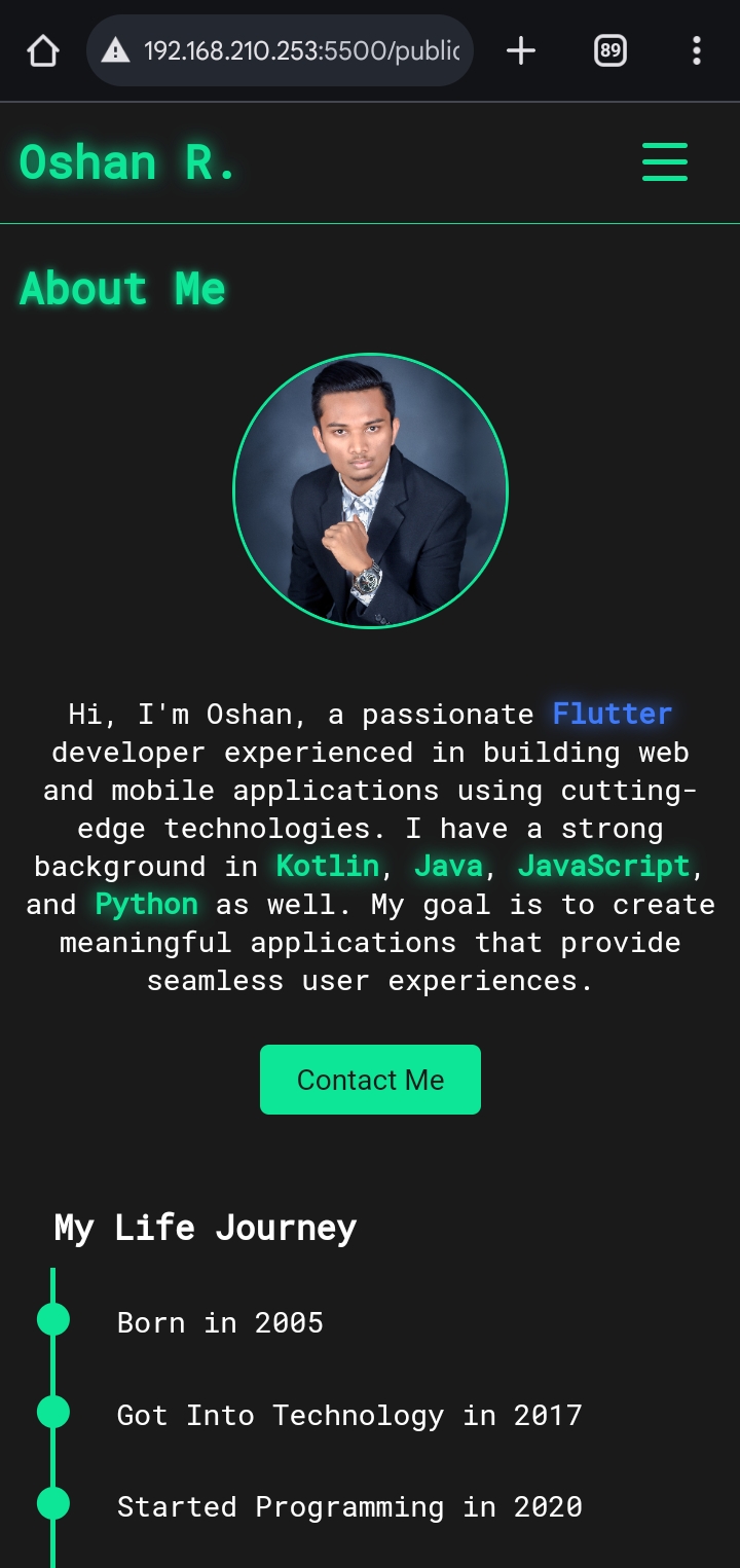 Portfolio Website V1 — screenshot 4