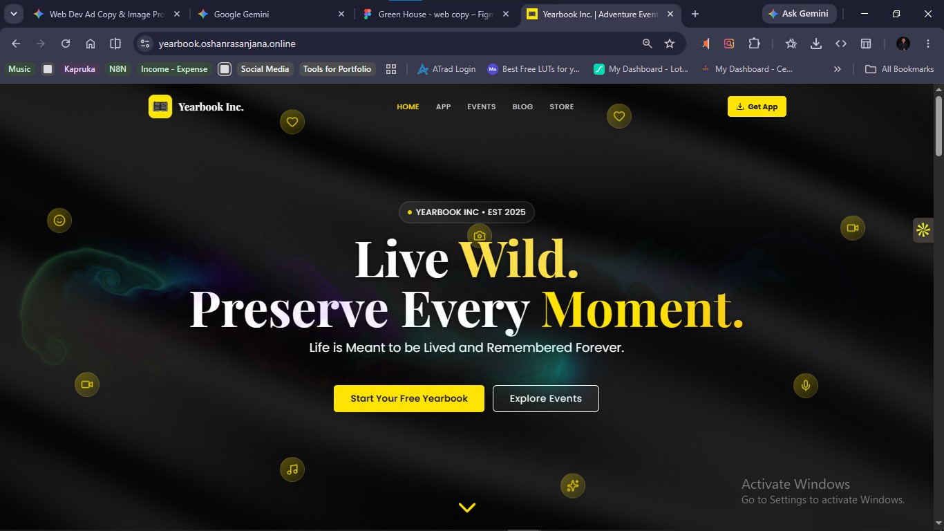 Yearbook Website — screenshot 1